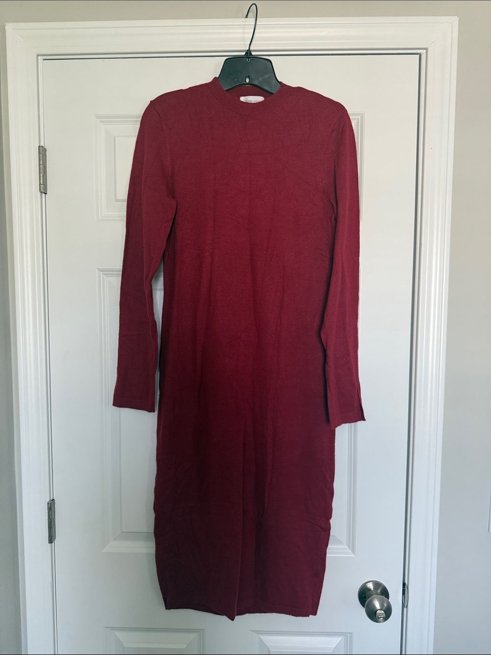 Lovers + Friends Long Sleeve Ribbed Knit Dress - Wine